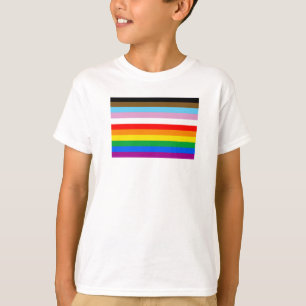 Camiseta Faixa de Sinalizador de Progresso LGBTQ+