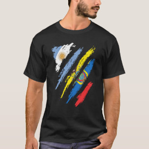 Camiseta Faixa do País Patriota Cultivado no Equador da Ban