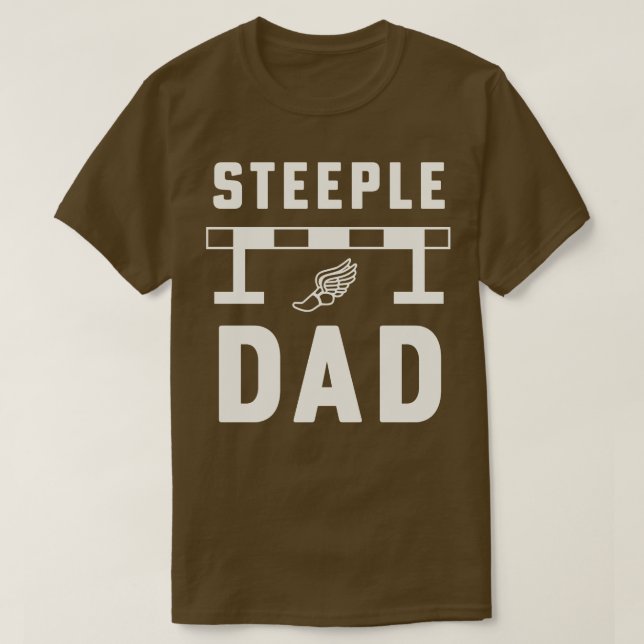 Camiseta Faixa e campo do Pai Steeplechase Runner Steeple (Frente do Design)
