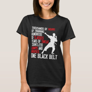 Camiseta Faixa Preta de Taekwondo Engraçado Karatê Judo Art