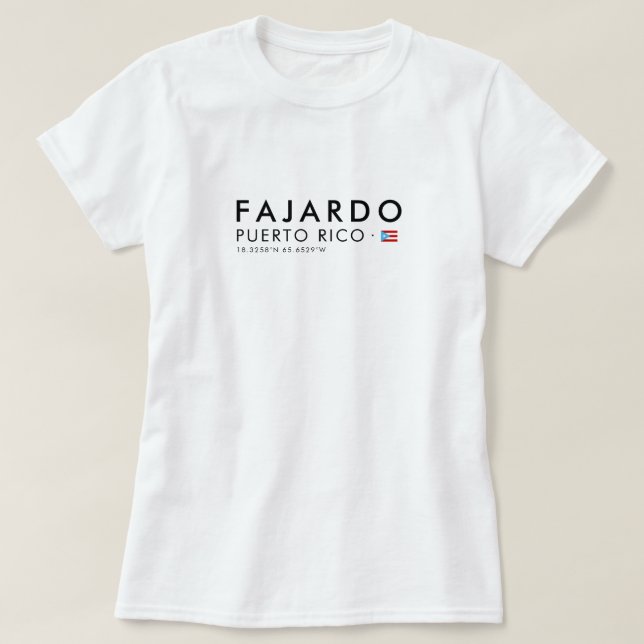 Camiseta Fajardo Porto Rico | Coordinates Tee (Frente do Design)