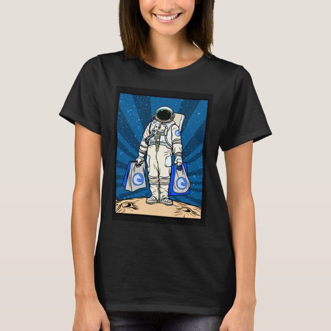 Camiseta Fala sobre criptomoeda  Para a Lua Bittorrent BTT  (Frente)