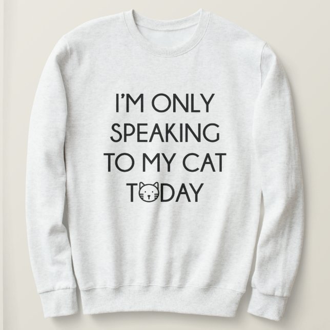 Camiseta Falando Apenas Com Meu Gato (Frente do Design)
