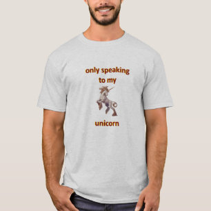 Camiseta falando apenas com o meu unicórnio