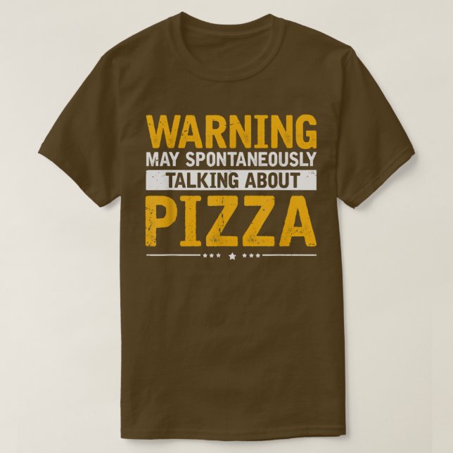 Camiseta Falando De Pizza, Pizza Engraçada, Comida Rápida S (Frente do Design)