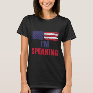 Camiseta Falando em Meia Bandeira Americana Kamala Harris D