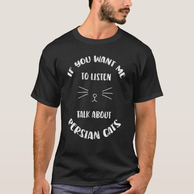 Camiseta Falando Sobre Gato Persa 1 (Frente)