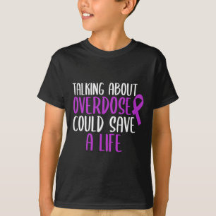 Camiseta Falar De Sobredosagem Pode Salvar Uma Vida Ri Roxa