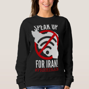 Camiseta FALAR PELO IRÃ sem símbolo wifi no Iran map