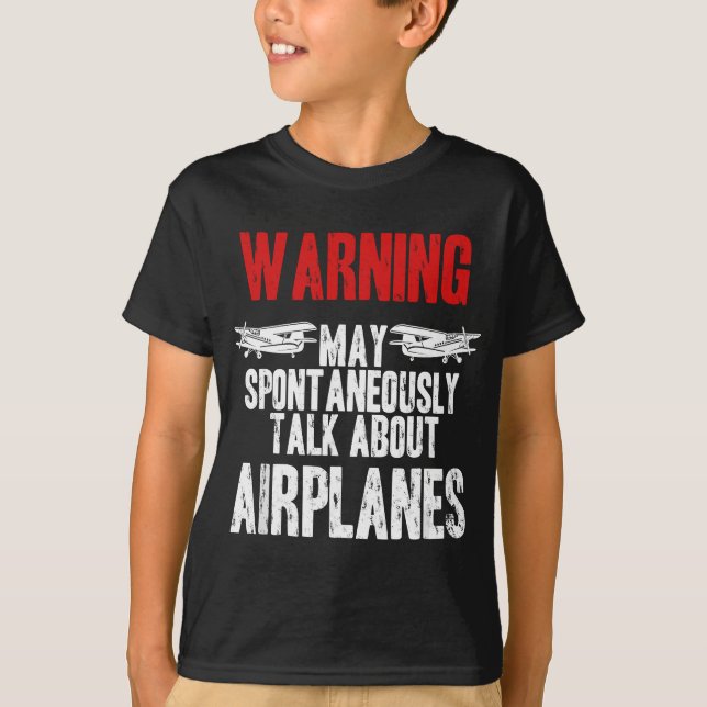 Camiseta Falar sobre aviões - Piloto e aviação engraçados (Frente)