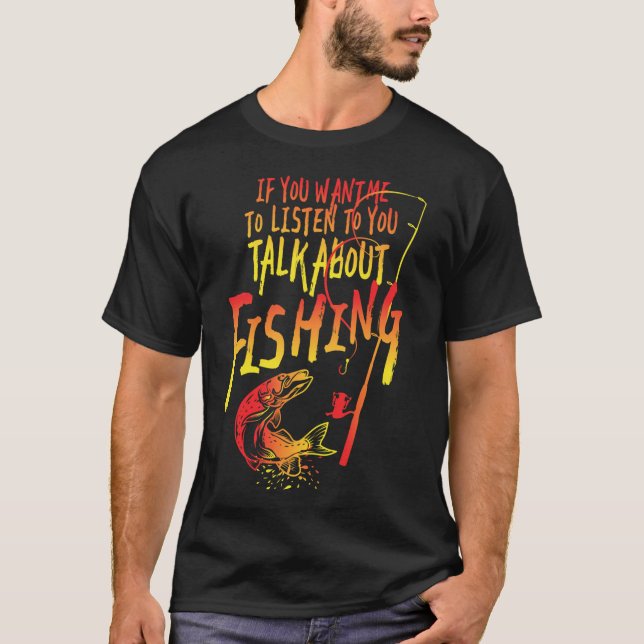Camiseta Falar Sobre Pesca (Frente)