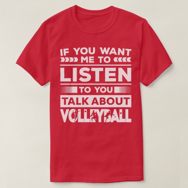 Camiseta Falar sobre voleibol (Frente do Design)