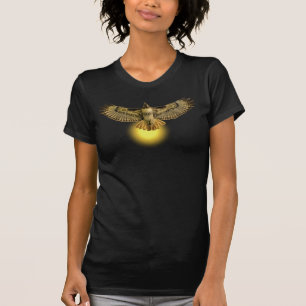 Camiseta Falcão-de-cauda-vermelha Voando com o Sol