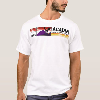 Camiseta Falcão do Parque Nacional Acadia com Montanhas