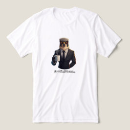 Camiseta Falcão Empresário Carregando Café Focado