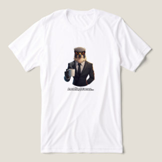 Camiseta Falcão Empresário Carregando Café Focado