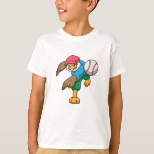 Camiseta Falcão no beisebol com taco de beisebol