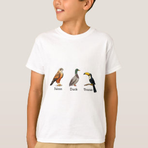 Camiseta Falcão Pato Tucano Pássaros Sutil Anti Trump 1