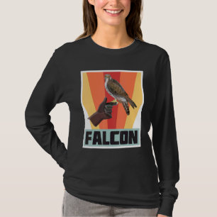 Camiseta Falcão Retro Vintage Falconry Com Hawk E Águia