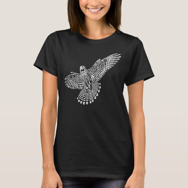 Camiseta Falcão Vintage Voador Elegante Em Voo (Frente)