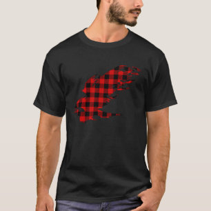 Camiseta Falcão Xadrez Búfalo Vermelho Falcão Ave Correspon