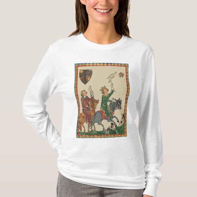 Camiseta Falcoaria, Codex Manesse do século XIV (Frente)