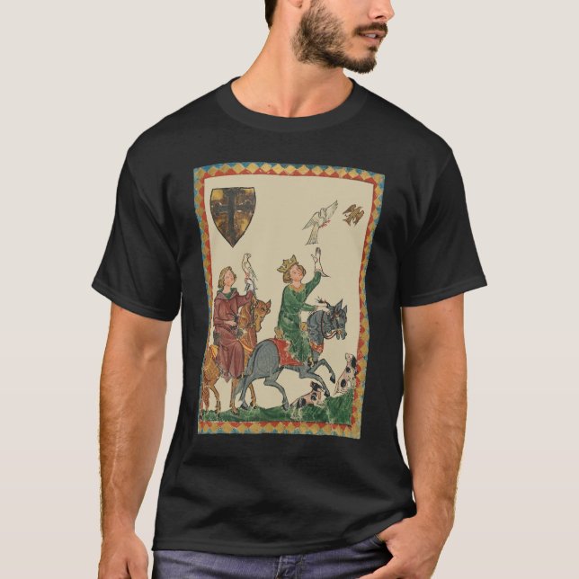 Camiseta Falcoaria, Códice Manesse do Século XIV (Frente)