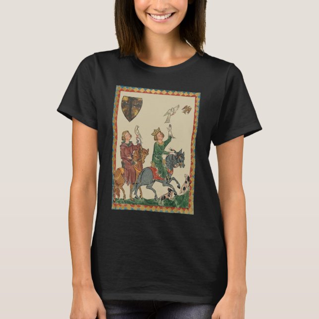 Camiseta Falcoaria, Códice Manesse do Século XIV (Frente)
