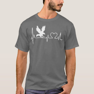 Camiseta Falconry Eagle Heartbeat com Falcon ou Hawk