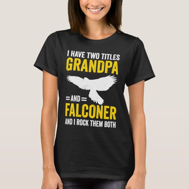 Camiseta Falconry Grandpa and Falconer (Frente)