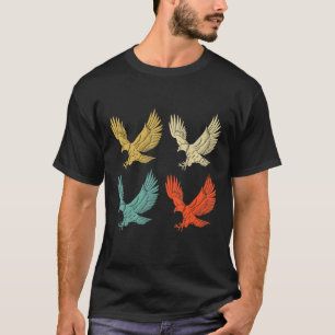 Camiseta Falconry Retro Vintage Eagle E Hawk E Falcão