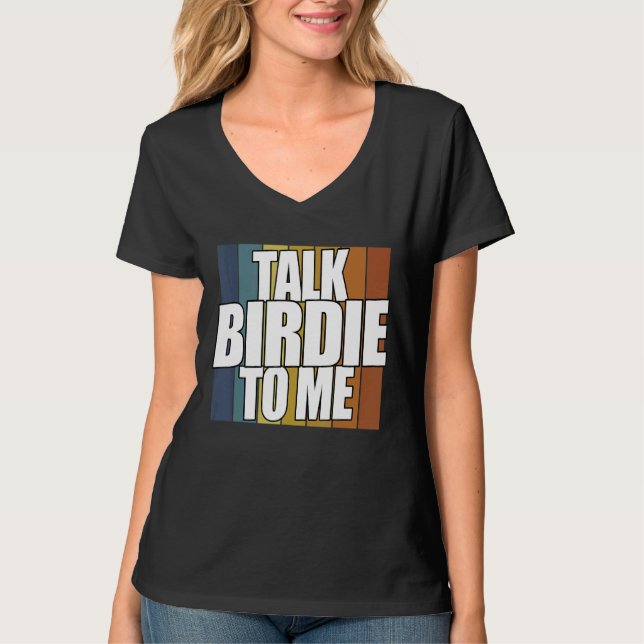 Camiseta Fale Birdie Comigo Jogador De Golfe (Frente)