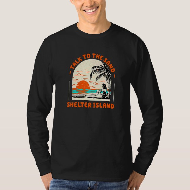 Camiseta Fale Com A Ilha Sand Shelter Beach, Nova York Oce (Frente)