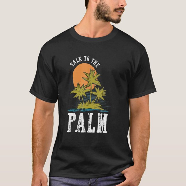 Camiseta Fale Com A Palm Trees Tropical Island Summer Bea (Frente)
