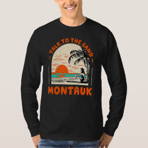 Camiseta Fale Com A Praia De Sand Montauk, Na Cimeira Do Oc
