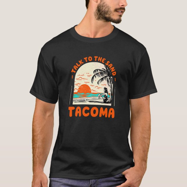 Camiseta Fale Com A Praia Sand Tacoma, Washington Ocean Sum (Frente)