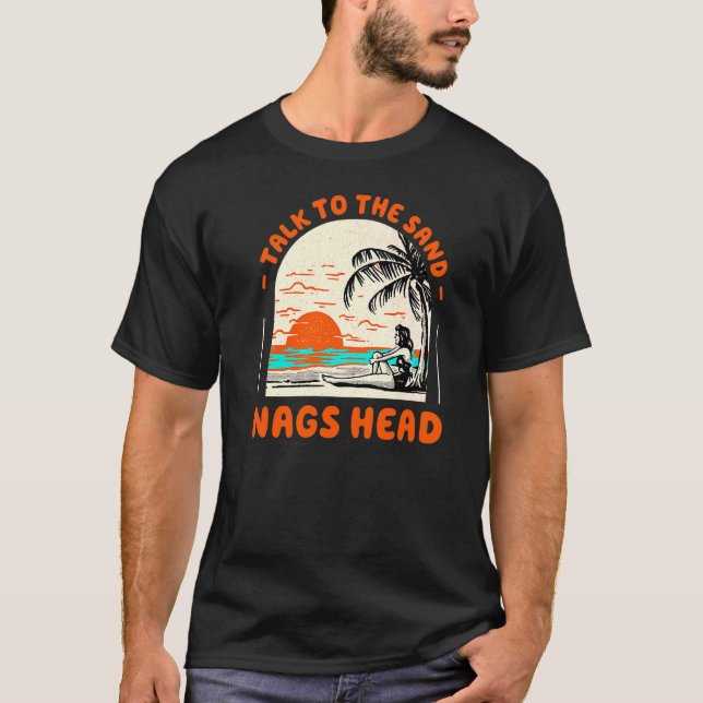 Camiseta Fale Com A Sand Nags Head Beach North Carolina Oc (Frente)