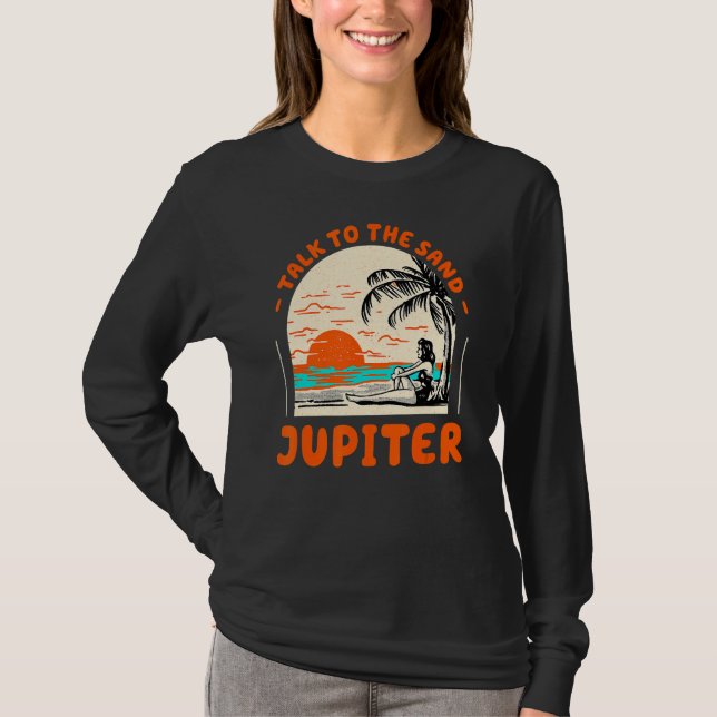 Camiseta Fale Com A Soma Do Oceano Da Flórida De Sand Jupit (Frente)