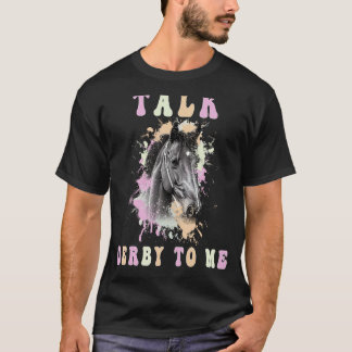 Camiseta Fale Com Derby Comigo Groovy Equestrian Derby Day