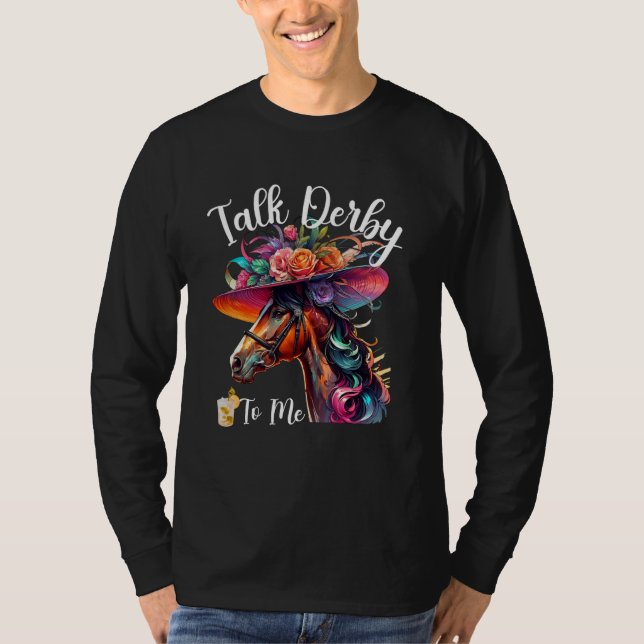 Camiseta Fale Com Derby Para Mim Cavalo Engraçado (Frente)
