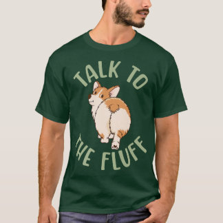 Camiseta Fale Com O Corgi Engraçado, Damas, Homem Cachorro