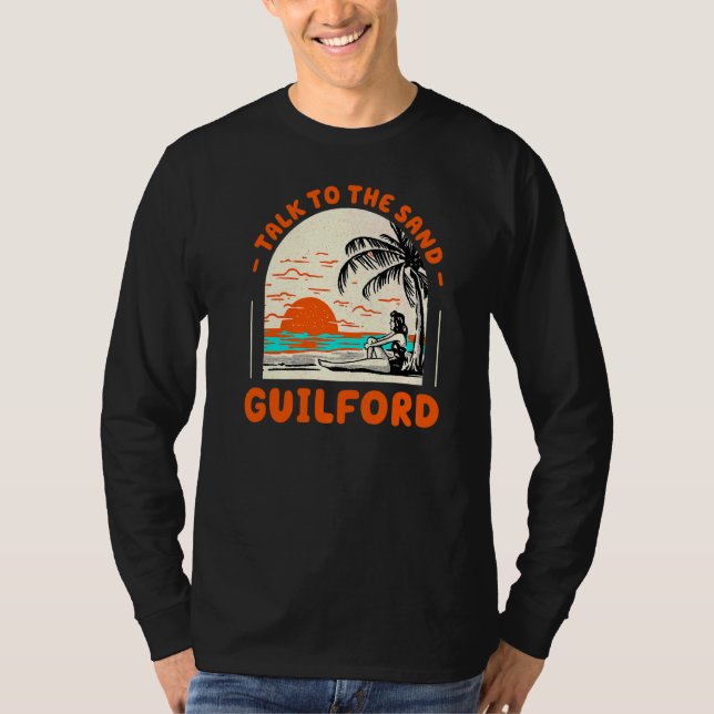 Camiseta Fale Com O Oceano de Connecticut Da Praia Sand Gui (Frente)