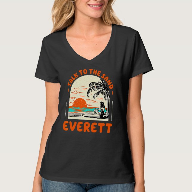 Camiseta Fale Com O Sand Everett Beach Washington Ocean Su (Frente)
