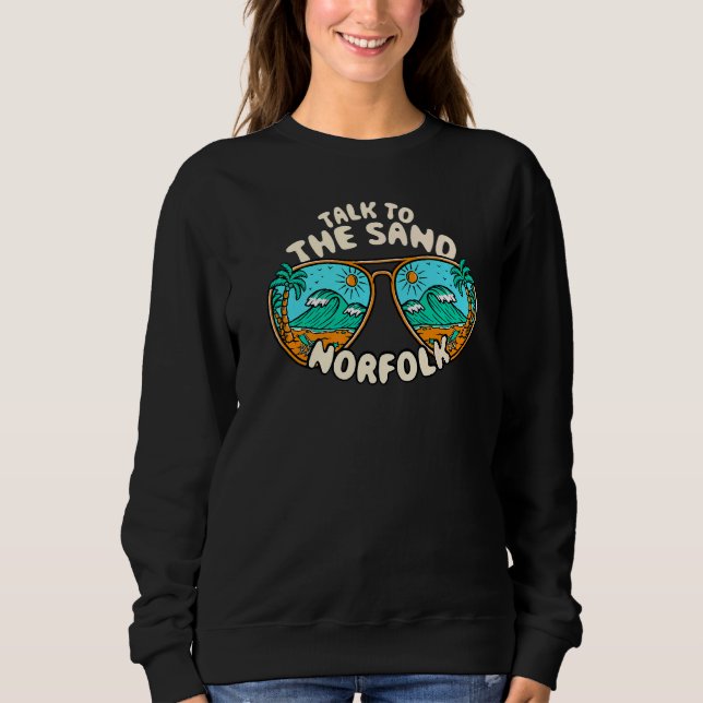 Camiseta Fale Com O Sand Norfolk Summer Virginia Tropical (Frente)