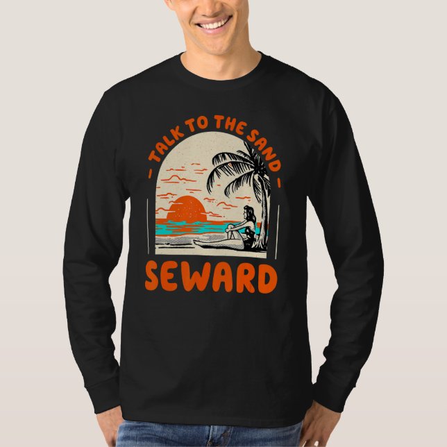 Camiseta Fale Com O Sand Seward Beach Alaska Ocean Summer (Frente)