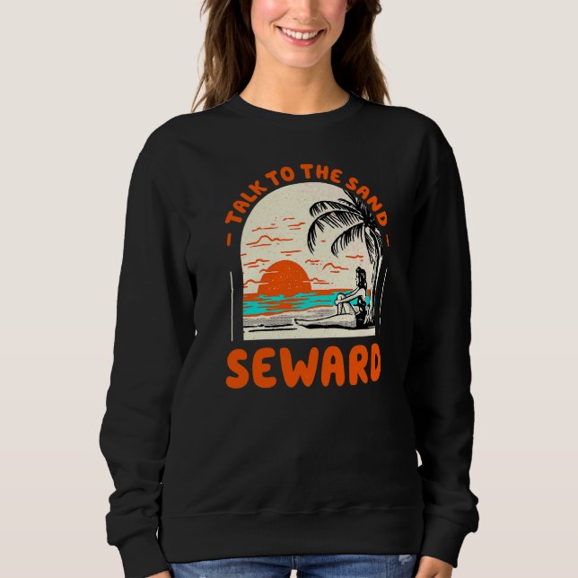 Camiseta Fale Com O Sand Seward Beach Alaska Ocean Summer (Frente)