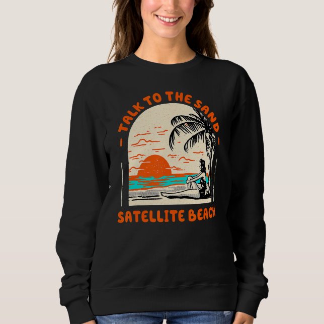 Camiseta Fale Com O Satélite Sand Beach Ocean Florida Bea (Frente)