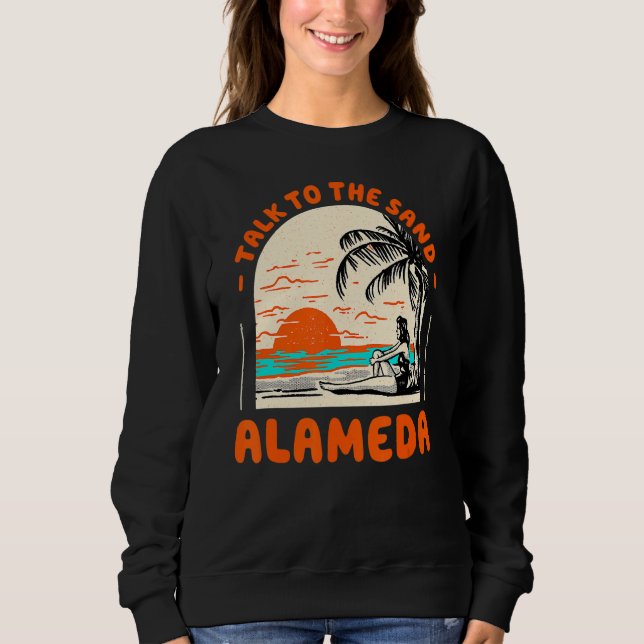 Camiseta Fale Com Sand Alameda Beach Ocean California Su (Frente)
