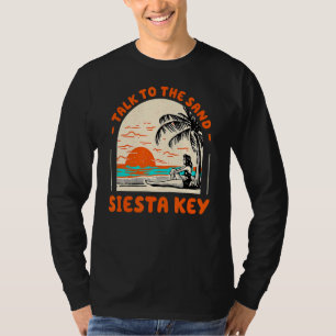 Camiseta Fale Com Sand Siesta Key Beach Ocean Su