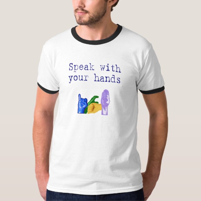 Camiseta Fale com suas mãos (Frente)